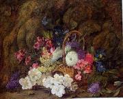 Floral, beautiful classical still life of flowers.076